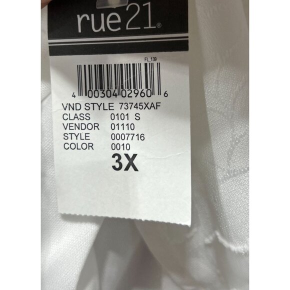 Rue 21 - Women's Summer Sleeveless High Low Hem Ruffle Floral Dress - White - 3X - Picture 8 of 16